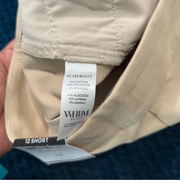 WHBM Seasonless Slim Boot Stretch‎ Trousers in Irish Cream NWT Size 12 Short - Picture 10 of 15